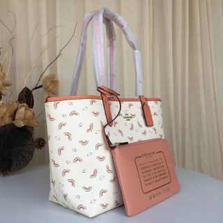 💋TÚI COACH SHOPPER CẦU VỒNG AUTH💋