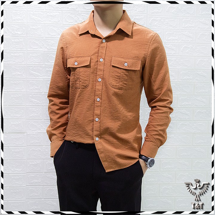 Áo sơ mi nam chất đũi xước phong cách trẻ trung đẹp SM03 | BigBuy360 - bigbuy360.vn