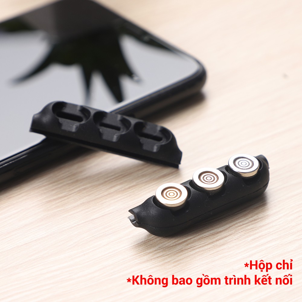 Set 1/5/10 Phụ Kiện Đựng Đầu Cắm Nam Châm Dạng Kẹp Dành Cho Đầu Micro USB Type C TOPK L34 | BigBuy360 - bigbuy360.vn
