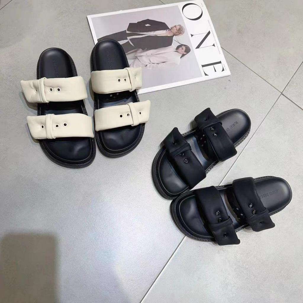 Dép lê hai quai ngang chất liệu da PU hàng quảng châu loại một