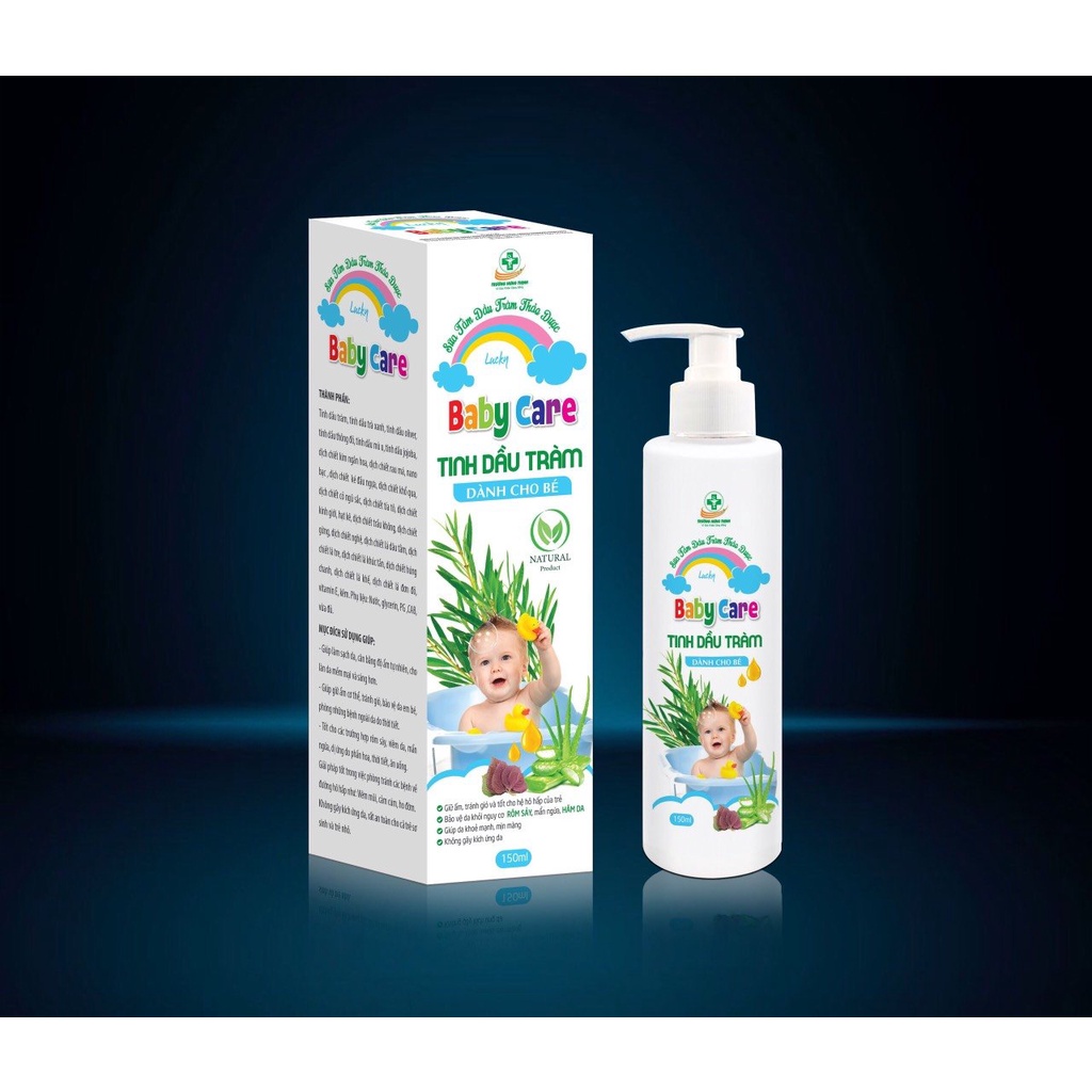 Sữa Tắm Dầu Tràm Baby Care kháng khuẩn và giữ ấm, tránh gió, sạch rôm sẩy, mẩn ngứa, hăm da-chai 150ml