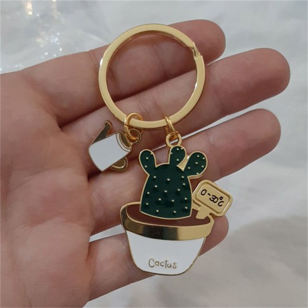 Móc khóa hình cây xương rồng bằng kim loại nhiều kiểu độc đáo