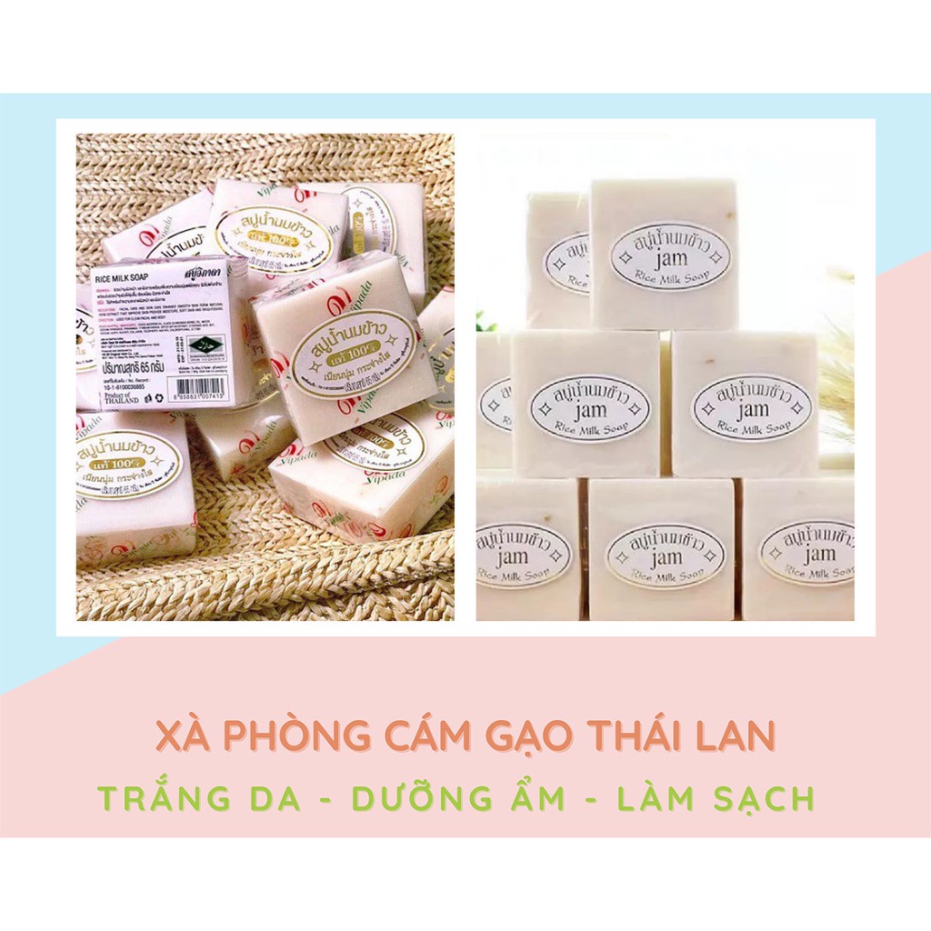 Xà Phòng Cám Gạo - Xà Phòng Trắng Da Thái Lan Jam Rice Milk Soap 65gr | BigBuy360 - bigbuy360.vn