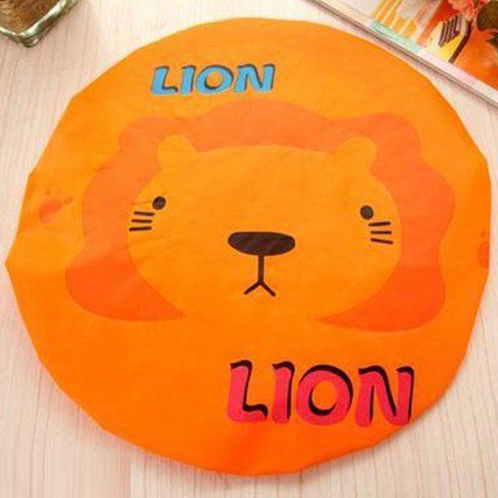 Mũ trùm bảo vệ tóc khi tóc in họa tiết hoạt hình đáng yêu tiện lợi cho nữ