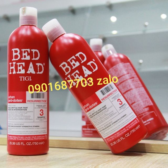 Cặp Gội xả tigi ĐỎ Chống rụng tóc 750ml