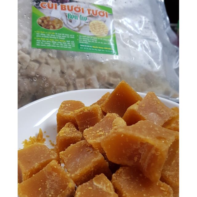 Combo 1kg cùi bưởi Bến Tre ngào đường + 1kg đường thốt nốt An Giang = 10kg chè bưởi An Giang chuẩn .