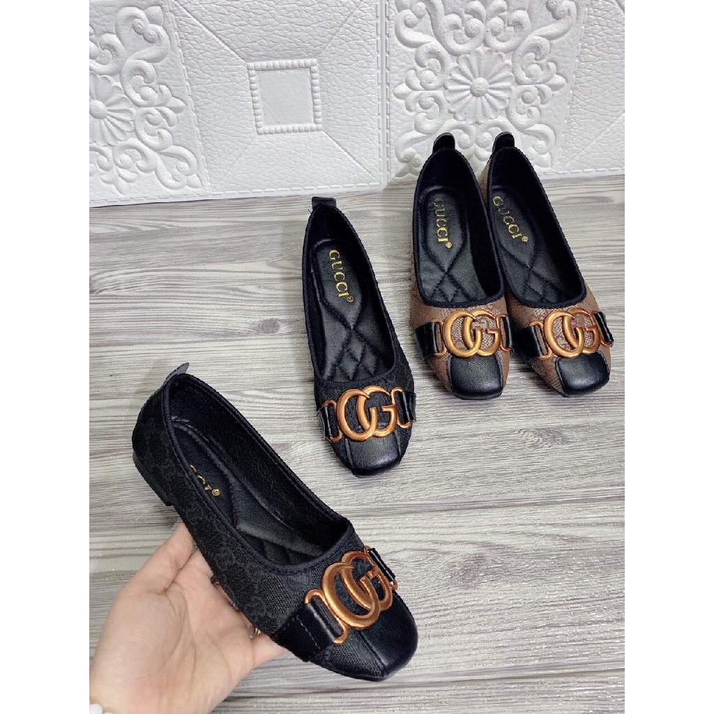 ] Giày búp bê viền CG chất vải đẹp êm chân B002 | BigBuy360 - bigbuy360.vn