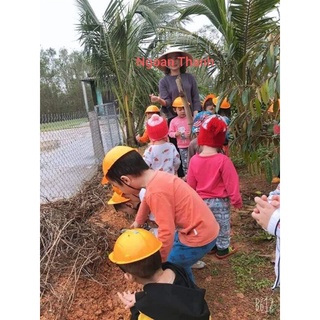 Mũ công nhân cho trẻ mầm non