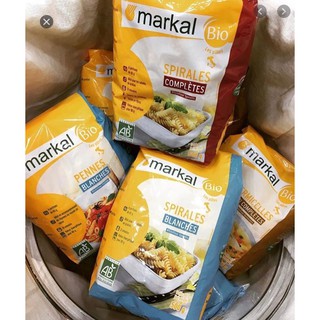 Mì xoắn lứt/bán lứt/trắng hữu cơ Markal 500g