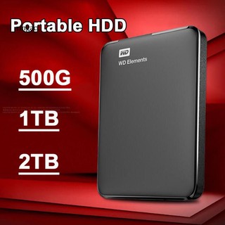 Ổ Cứng Ngoài WD 500gb/1tb/2tb 2.5inch Usb 3.0 Tiện Dụng