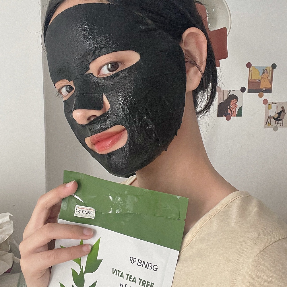 Combo 10 Mặt nạ tràm trà BNBG thải độc da, giảm mụn Vita Teatree Healing Face Mask Pack 30ml NPP Shoptido