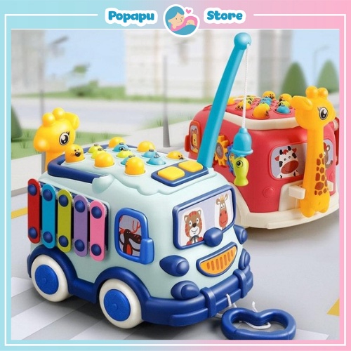 Đồ chơi xe Buýt Đa năng kết hợp nhiều chắc năng, giúp bé phát triển toàn diện - Popapu