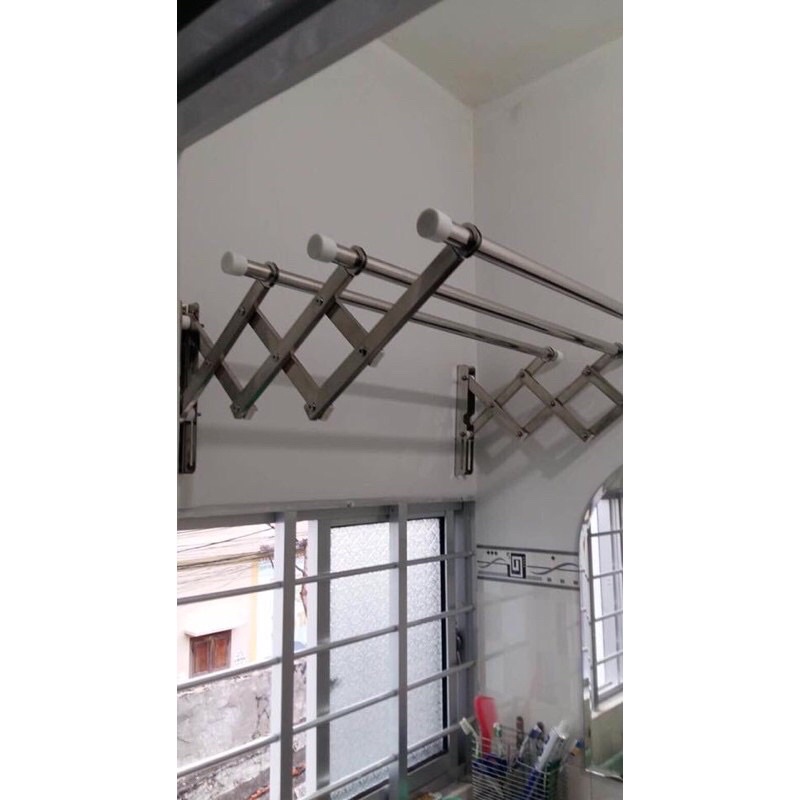 Giàn phơi thông minh co giãn inox 304, inox 201 dài 1m5,1m2,1m ống 19mm - giá phơi quần áo