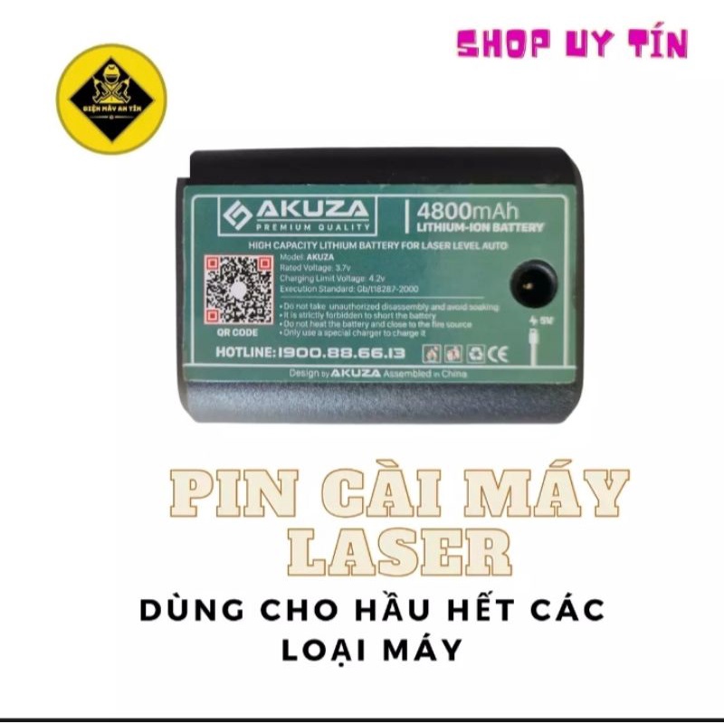Pin cài máy Laser dung lượng 4800mah,sử dụng được liên tục trong vòng 6h,mạch chống cháy nổ,dùng cho tất cả máy laser
