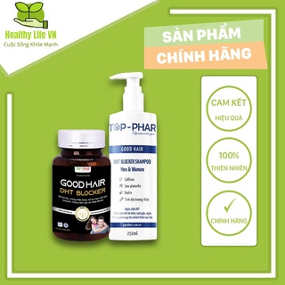 DHT Blocker Good Hair Combo uống + gội ngăn ngăn rụng tóc, t r ị hói đầu