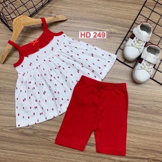 Bộ 2 dây bé gái cotton chất mát