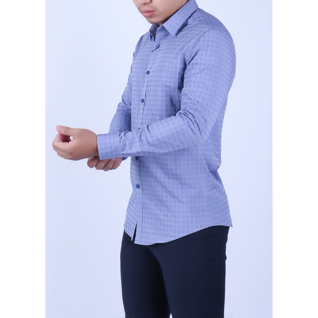 Áo sơ mi dài tay nam Owen chất Bamboo dáng Regulafit màu xanh kẻ caro nhuyễn - AR91292DT | BigBuy360 - bigbuy360.vn