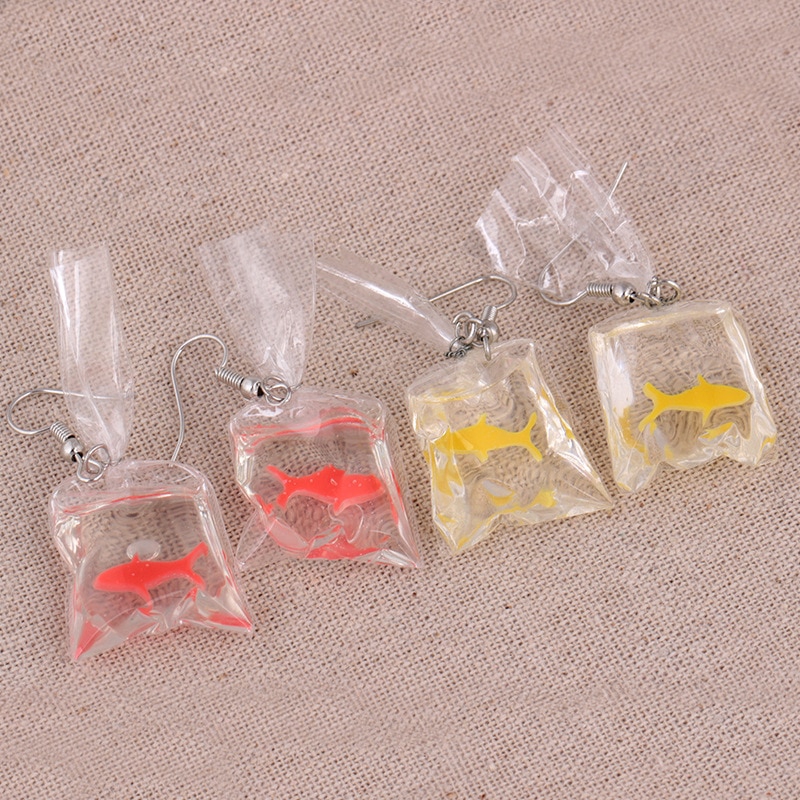 Bông tai hình túi nước cá koi dễ thương không gây dị ứng thời trang cho nữ 2019