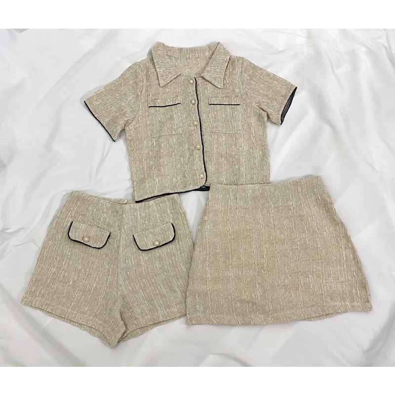 Set áo, váy, quần tweed tiểu thư (có bán lẻ)