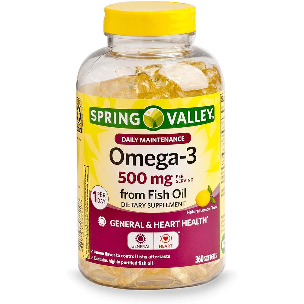 Viên uống bổ sung Omega3 500mg Spring Valley