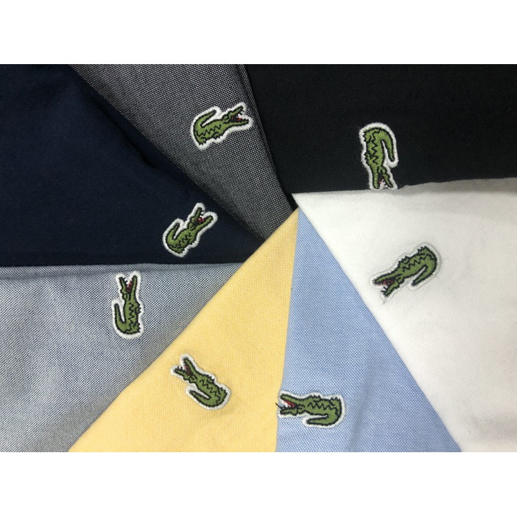 LACOSTE ◈✉Áo Sơ Mi Tay Ngắn Vải Oxford Cotton Dáng Ôm Thời Trang Mùa Xuân 2020 Cho Nam