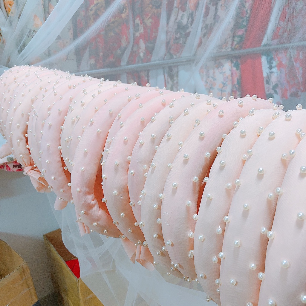 Mấn tròn đính hạt siêu xinh màu hồng