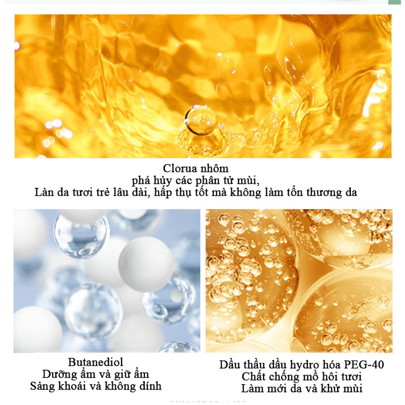 Khử mùi hôi nách 30ML Ngăn tiết mồ hôi Kháng khuẩn khử mùi hôi nách Hiệu Quả Cho Nam & Nữ