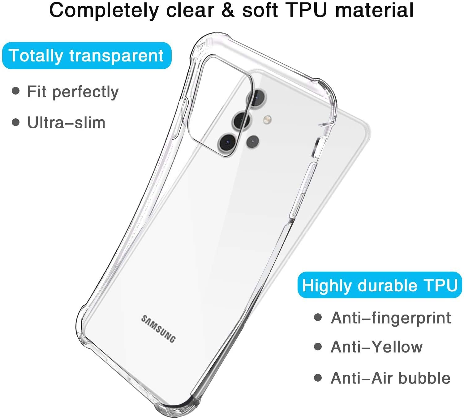 Ốp điện thoại dẻo trong suốt chống sốc cho Samsung ss Galaxy A02 A02s A12 A32 A42 A52 A72 4G 5G | BigBuy360 - bigbuy360.vn