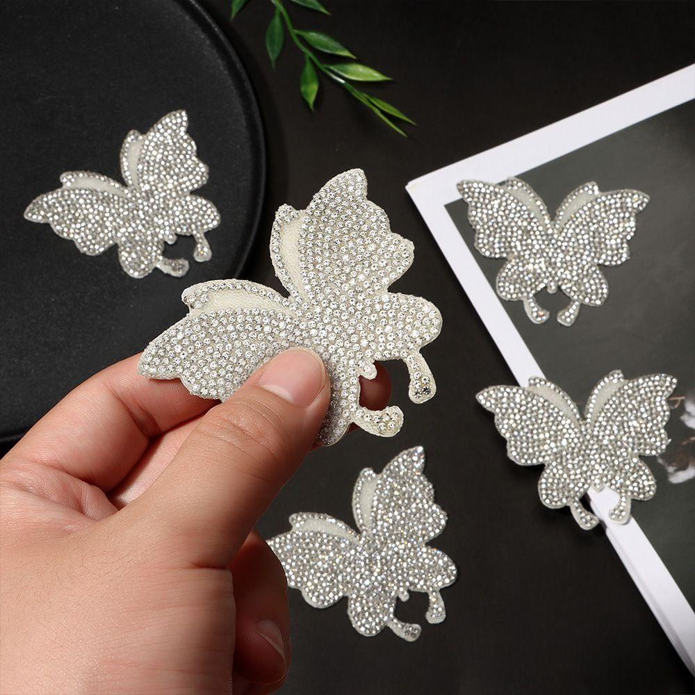 MAG Miếng Dán Trang Trí Laptop Xe Hơi Hình Bướm Đính Pha Lê Xinh Xắn