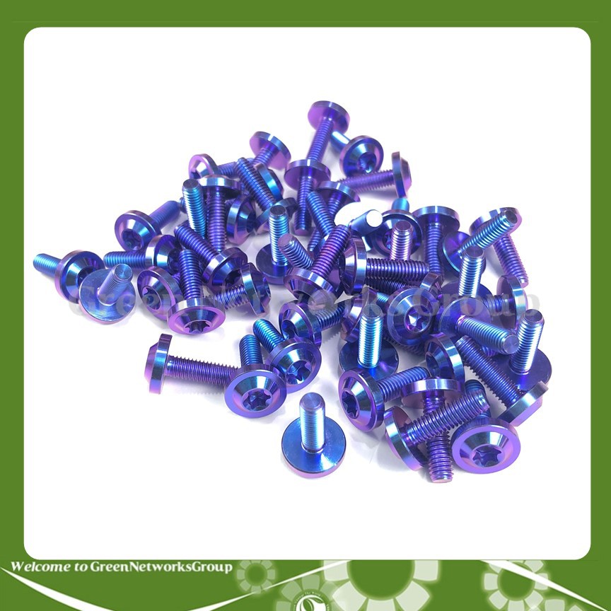 Ốc GR5 6 ly 20 màu Xanh Tím gắn dàn áo, baga, ốp pô, đít pô, dè trước exciter, winerX Greennetworks