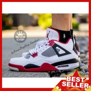 NIKE AIR JORDAN 4 FIRE RED giày bóng rổ chuẩn đẹp, giá tốt HCM [TẶNG VỚ]