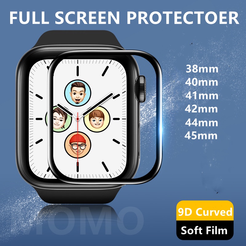 Màng dán bảo vệ màn hình viền cong 3D cho Iwatch Series 7 6 SE 5 4 3 45mm 41mm 44mm 38mm 40m 42mm