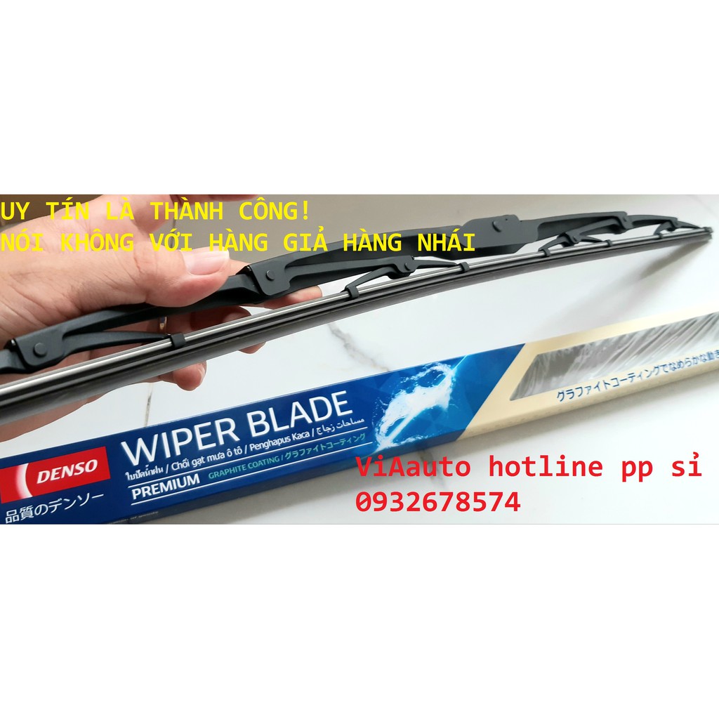 Gạt mưa ô tô CHÍNH HÃNG DENSO MALAYSIA siêu sạch đủ size CẦN GẠC SẮT