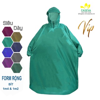 Áo mưa vải dù - Bít Kín Người Lớn ( Loại Dày Cao Cấp, Khoác măng tô đi mưa không xẻ tà, Chống Thấm Nước,... aomua )
