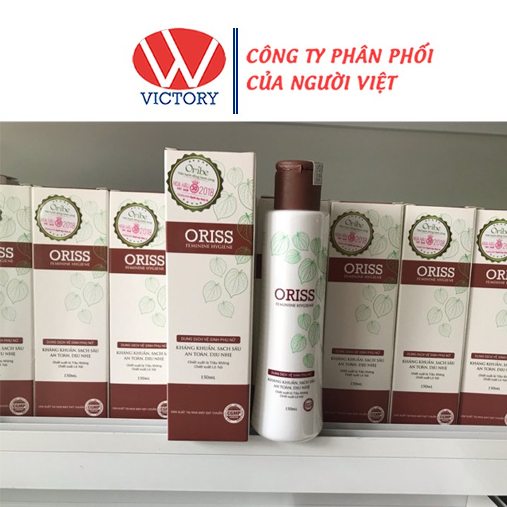 Dung dịch vệ sinh phụ nữ ORISS - Giúp kháng khuẩn, khử mùi, giảm kích ứng - Chai 150ml - VictoryPharmacy