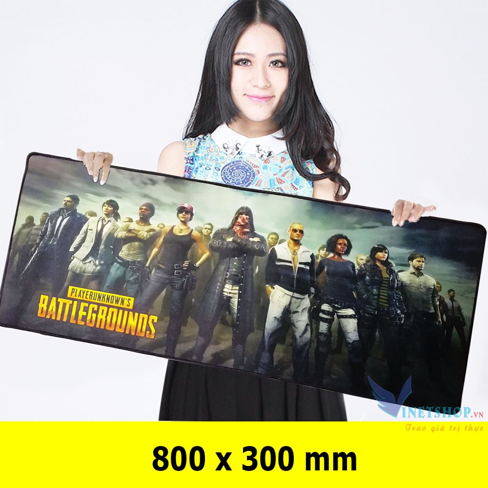 Lót chuột vi tính bản lớn in hình PUBG Kích thước 30×80×0,2cm -dc00411