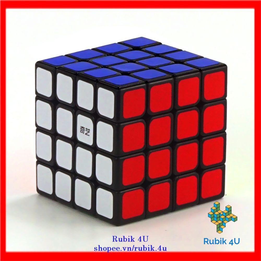 Rubik 4x4 QiYi QiYuan Viền Đen Sticker Rubic Cube 4 Tầng