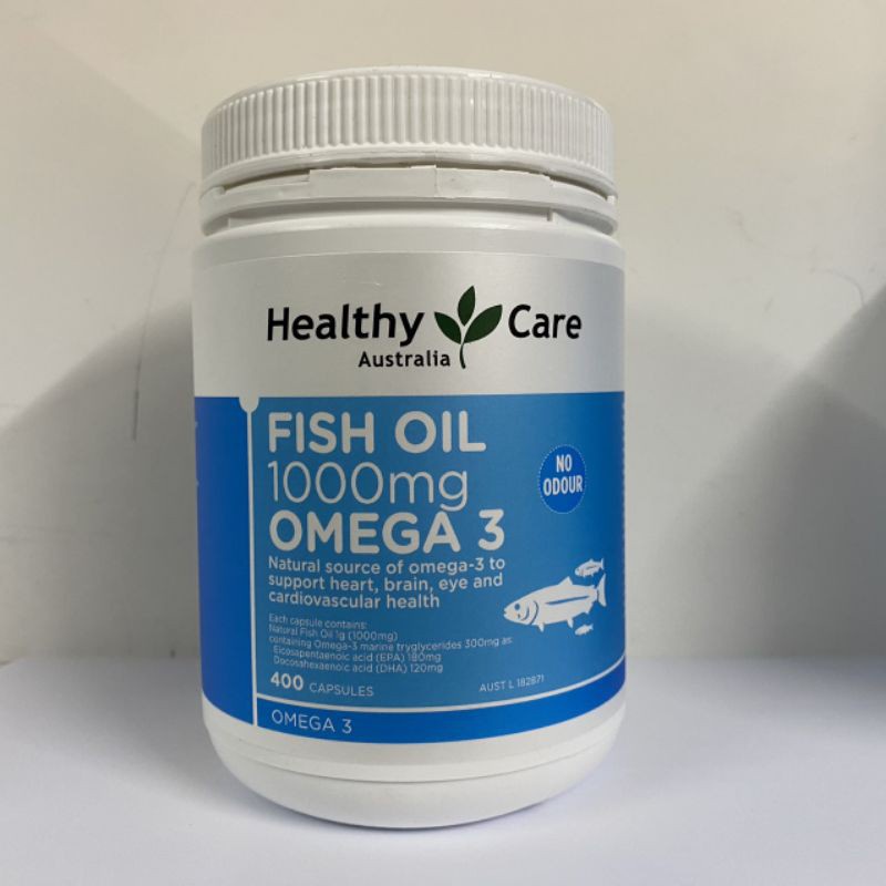 Viên Uống Dầu Cá Healthycare Fish Oil 1000mg 400C- Úc, Tăng Cường Sức Khỏe 1000mg