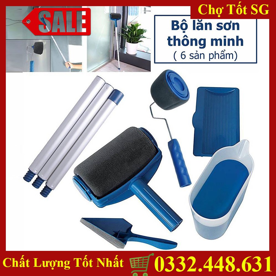 ✔️ Bộ dụng cụ con lăn sơn góc tường, Rulo Lăn Sơn Thông Minh Lăn Góc Cạnh, Lô Lăn Sơn Không Bẩn, Không Rớt [BH 1 Đổi 1]