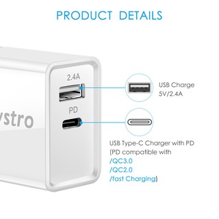 Bộ sạc nhanh 30W 2 cổng USB Type-C PD
