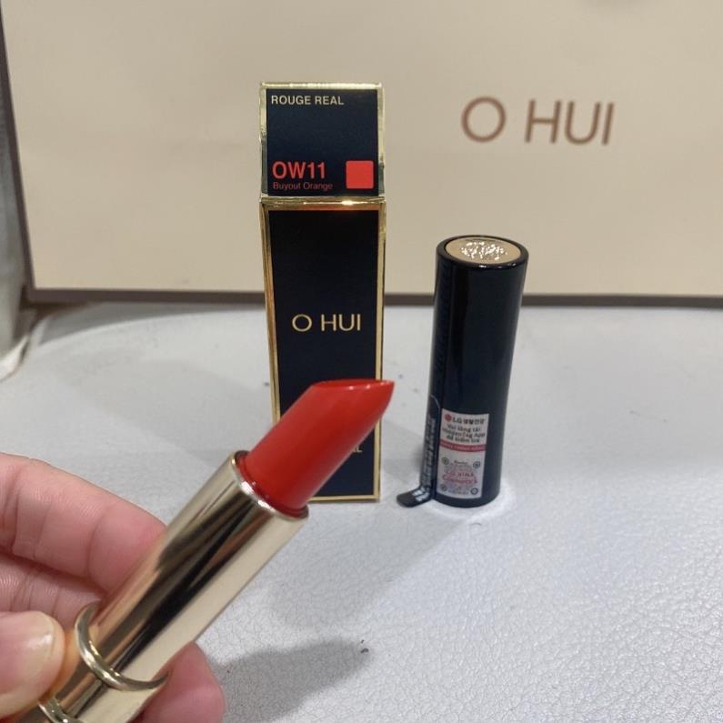 Son môi màu cam cháy OW11 OHUI OHUI Rouge Real Lipstick Full 3,5 gam - Có tem LG Vina