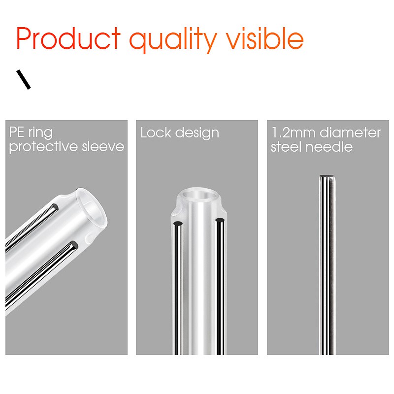 100 cái sợi quang Bảo vệ tay áo hai kim Gia cố nhiệt sợi có thể thu nhỏ vỏ bảo vệ 60mm