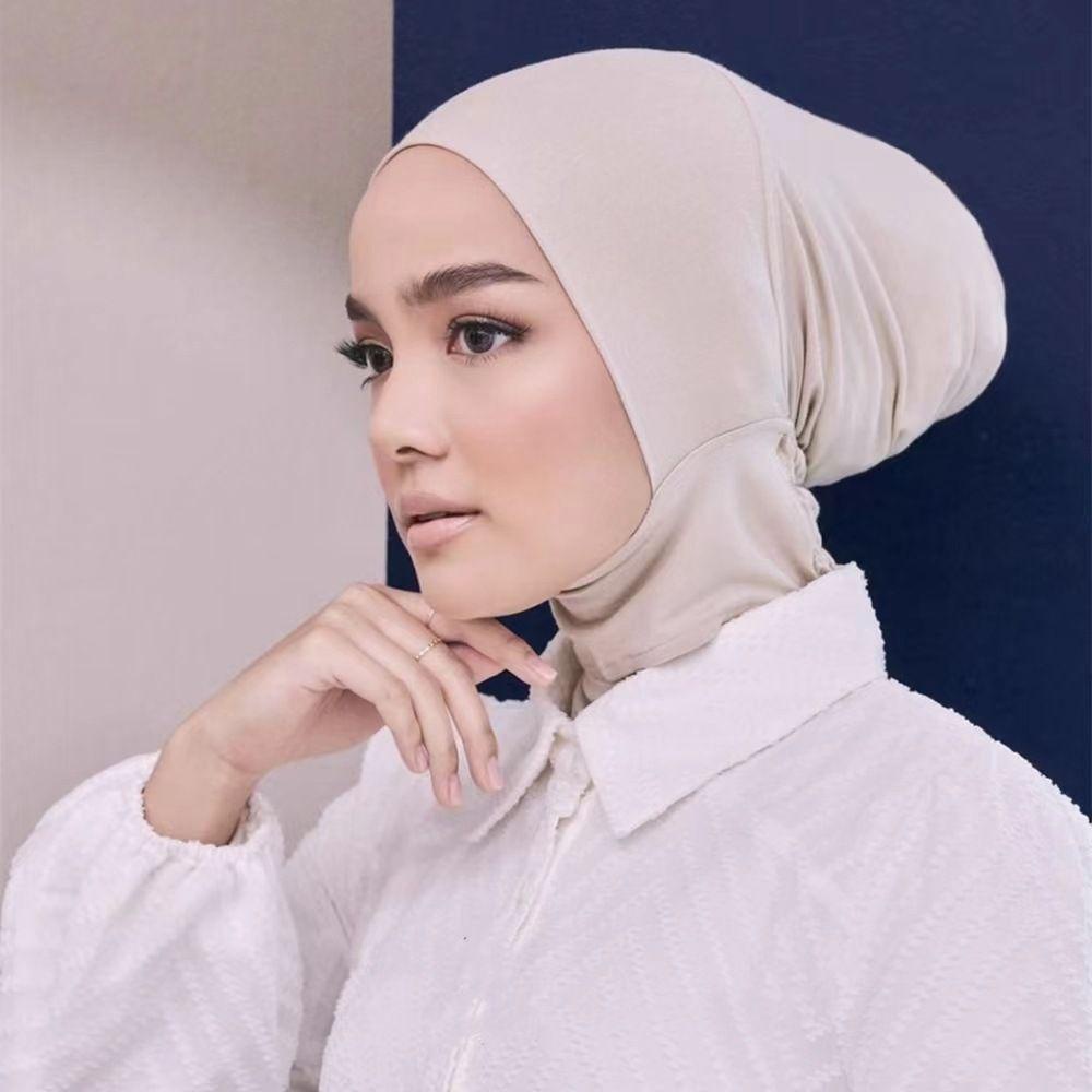 MELODG Khăn Turban Cotton Màu Trơn Co Giãn Dành Cho Người Lớn