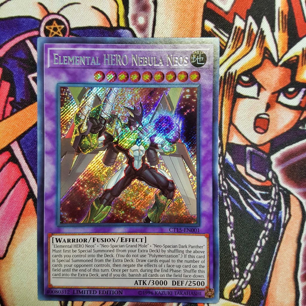 Thẻ bài Yugioh chính hãng | Elemental HERO Nebula Neos | CT15 Secret Rare
