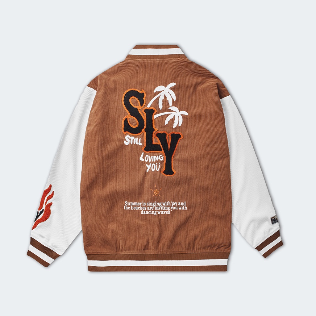 Áo Khoác SLY Varsity Coconut màu nâu