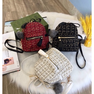 Balo dạ mini nhỏ vải dạ đẹp phong cách kiểu hàn quốc