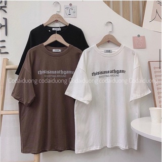 [MANGO] Áo phông tay lỡ BÀN CỜ Unisex