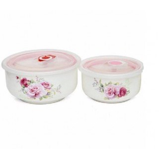 BỘ 2 THỐ SỨ CÓ NẮP HÚT CHÂN KHÔNG