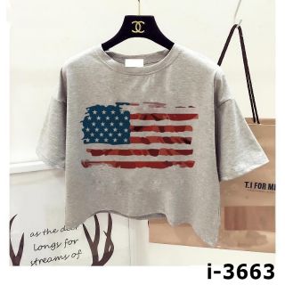 Áo thun croptop in họa tiết là cờ Mỹ cực hot