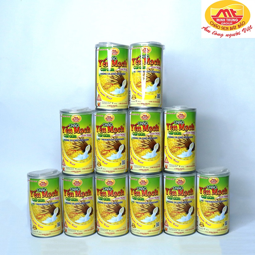 Cháo ăn liền yến mạch cốt dừa Minh Trung combo 12 lon - CHAOYMCOTDUA 12